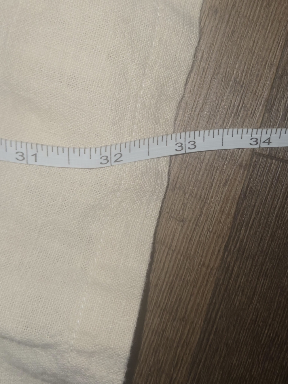 Light Cream Button-Up Linen And Cotton Blend Tunic - Picture 6 of 6